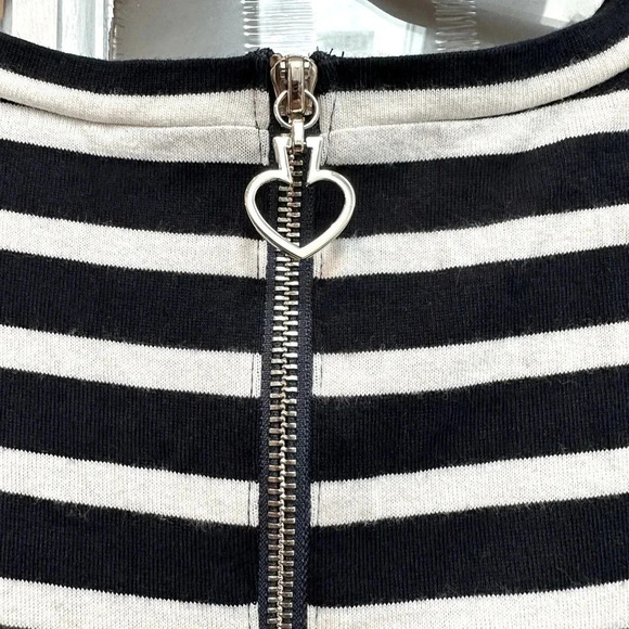 Kate Spade | Dark Navy & White Stripe Weekend Zipper Back Dress Size S Small - Picture 5 of 13